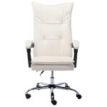 Vidaxl chaise de bureau crme similicuir