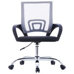 Vidaxl chaise de bureau avec dossier en maille gris tissu