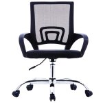 Vidaxl chaise de bureau avec dossier en maille noir tissu