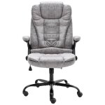 Vidaxl chaise de bureau gris clair cuir vritable