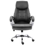 Vidaxl chaise de bureau gris cuir vritable