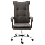 Vidaxl chaise de bureau gris tissu
