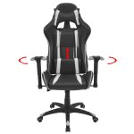 Vidaxl chaise de bureau inclinable cuir artificiel blanc