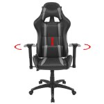 Vidaxl chaise de bureau inclinable cuir artificiel gris