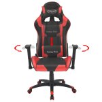 Vidaxl chaise de bureau inclinable cuir artificiel rouge
