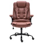Vidaxl chaise de bureau marron clair cuir vritable