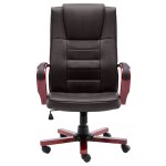Vidaxl chaise de bureau marron cuir vritable