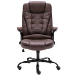 Vidaxl chaise de bureau marron fonc cuir vritable