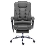 Vidaxl chaise de bureau de massage anthracite similicuir