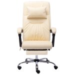 Vidaxl chaise de bureau de massage crème similicuir Vidaxl chaise de bureau de massage crème similicuir