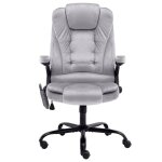 Vidaxl chaise de bureau de massage gris clair velours Vidaxl chaise de bureau de massage gris clair velours