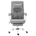 Vidaxl chaise de bureau de massage gris tissu Vidaxl chaise de bureau de massage gris tissu