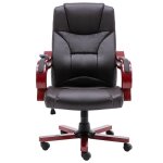 Vidaxl chaise de bureau de massage marron cuir vritable