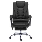 Vidaxl chaise de bureau de massage noir similicuir