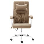 Vidaxl chaise de bureau de massage taupe tissu