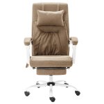 Vidaxl chaise de bureau de massage taupe tissu Vidaxl chaise de bureau de massage taupe tissu