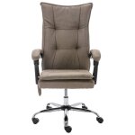 Vidaxl chaise de bureau de massage taupe tissu