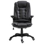 Vidaxl chaise de bureau noir similicuir
