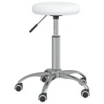 Vidaxl chaise de bureau pivotante blanc similicuir