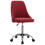 Vidaxl chaises de bureau roulantes 2 pcs rouge bordeaux tissu Vidaxl chaises de bureau roulantes 2 pcs rouge bordeaux tissu