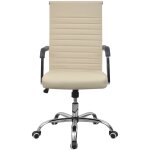 Vidaxl chaise de bureau similicuir 55x63 cm crme
