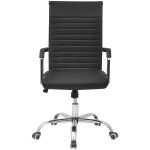 Vidaxl chaise de bureau similicuir 55x63 cm noir