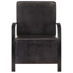 Vidaxl chaise de canap noir cuir vritable