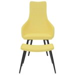 Vidaxl chaise de canap avec repose - pied jaune moutarde tissu