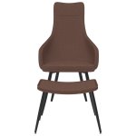Vidaxl chaise de canap avec repose - pied marron tissu