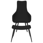Vidaxl chaise de canap avec repose - pied noir tissu