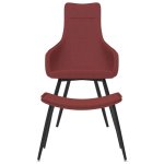 Vidaxl chaise de canap avec repose - pied rouge bordeaux tissu