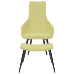 Vidaxl chaise de canap avec repose - pied vert tissu
