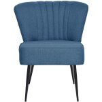 Vidaxl chaise de cocktail bleu tissu