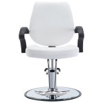 Vidaxl chaise de coiffeur similicuir blanc