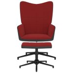Vidaxl chaise de détente et repose - pied rouge bordeaux velours et pvc Vidaxl chaise de détente et repose - pied rouge bordeaux velours et pvc