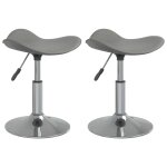 Vidaxl chaises  dner 2 pcs gris acier chrom et cuir artificiel