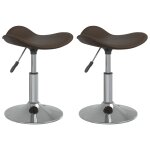Vidaxl chaises  dner 2 pcs marron acier chrom et cuir artificiel