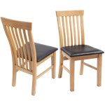 Vidaxl chaises  dner 6 pcs bois de chne massif et similicuir