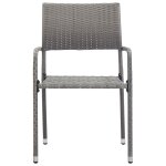 Vidaxl chaises  dner d'extrieur 6 pcs rsine tresse anthracite