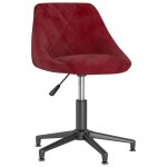 Vidaxl chaises  dner pivotantes 4 pcs rouge bordeaux velours