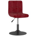 Vidaxl chaises à dîner pivotantes 4 pcs rouge bordeaux velours Vidaxl chaises à dîner pivotantes 4 pcs rouge bordeaux velours