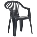 Vidaxl chaises empilables de jardin 45 pcs plastique anthracite