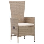 Vidaxl chaises d'ext�rieur 2 pcs avec coussins r�sine tress�e beige