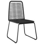 Vidaxl chaises d'extrieur 6 pcs rsine tresse noir