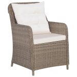Vidaxl chaises d'extrieur avec coussins 2 pcs rsine tresse marron