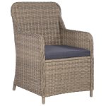 Vidaxl chaises d'extérieur avec coussins 2 pcs résine tressée marron Vidaxl chaises d'extérieur avec coussins 2 pcs résine tressée marron