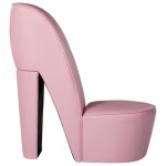 Vidaxl chaise en forme de chaussure à talon haut rose similicuir Vidaxl chaise en forme de chaussure à talon haut rose similicuir