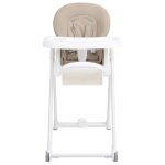 Vidaxl chaise haute bb beige aluminium