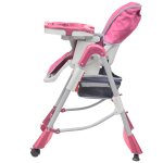 Vidaxl chaise haute pour bébés deluxe rose hauteur réglable Vidaxl chaise haute pour bébés deluxe rose hauteur réglable