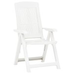 Vidaxl chaises inclinables de jardin 2 pcs plastique blanc